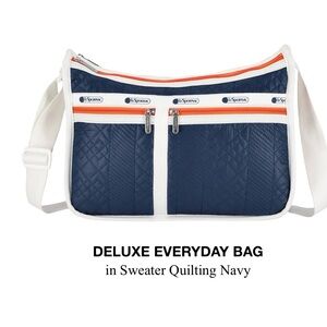 LeSportsac Navy Deluxe Everyday Bag NWT